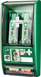 Augenspülstation 2 x 0,5 l, 1 x Pflasterspender CEDERROTH Produktbild