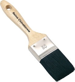 Maler-Lackierpinsel Profi 1 1/2Zoll B.40mm flach Chinaborste  schwarz Produktbild