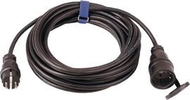 Schutzkontaktverlängerung Gummistecker/Kupplung L.25m   H07RN-F 3x1,5mm2 schwarz/Klappdeckel z.Verwendung im Innen-/Außenbereich Produktbild