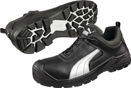 Sicherheitsschuh Größe 47 schwarz/weiß PUMA Cascades Low gefettetes Vollrindleder S3 HRO SRC EN ISO 20345 Produktbild