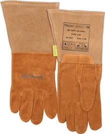 Schweißerhandschuhe Größe XL (9,5) orange   Schweinsleder/Softouch/Wildleder EN 388, EN 12477 Produktbild