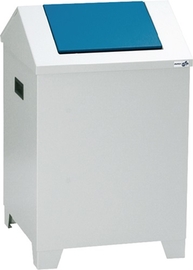Putzwollkasten H680xB400xT400mm STUMPF  Gehäuse lichtgrau, RAL 7035 / Klappe enzianblau, RAL 5010 Stahlblech Produktbild