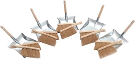 Kehrschaufelset mit Holzgriff SOREX  10xKokoshandfeger 5xKehrschaufel Produktbild