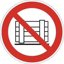 Verbotszeichen ASR A1.3/DIN EN ISO 7010   Abstellen oder Lagern verboten Folie Produktbild