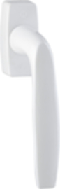 0715/US945 /F9016 verkehrsweiß/N10A, mit Arretierung, weiß/7mm/32-42mm vorst./HOPPE-Logo/90°/M5x45mm + M5x50mm Produktbild