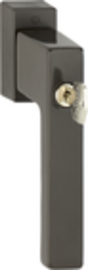 0737S/US947-1 100NM /F8707 (8077) dunkelbraun/N10A, mit Arretierung, dunkelbraun/7mm/32-42mm vorst./Druckzyl. H001/HOPPE-Logo/90°/M5x50mm + M5x55mm Produktbild