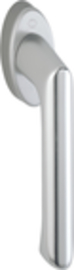 0739/US954 /F1 Alu natur/N10A, mit Arretierung, alusilber/7mm/32-42mm vorst./HOPPE-Logo/90°/M5x45mm + M5x50mm Produktbild
