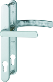 099KH/303N/1540 Garnitur HOPPE-Schnellstift / F1 Alu natur / 8 mm / Profilzylinder 92 mm / 67-72 mm / HOPPE-Logo Produktbild