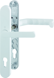 099KH/3357N/1313G Garnitur/F9016 verkehrsweiß/8 mm/Profilzylinder 92mm/57-62 mm/HOPPE-Logo Produktbild