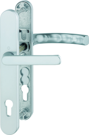 099KH/3357N/1540 Garnitur / F1 Alu natur / 8 mm / Profilzylinder 92 mm / 67-72 mm / HOPPE-Logo Produktbild
