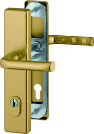 113/2222ZA/2210 Garnitur (beids. Lochteile)/ES1/F4 Alu Bronze/Profilzylinder 92mm/10mm/Profilstift/67-72 mm/ Produktbild