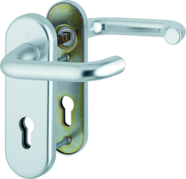 138L/3331K/353K-1 Garnitur HOPPE-Schnellstift/ES1 (SK2)/F1 Alu natur/8mm/Profilzylinder 72mm/Türdicke 37-42mm/ Produktbild