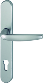 1530G/3357SN Halbgarnitur, Innenseite//F9-2 Alu Stahl matt/8mm/40mm vorst./Profilzylinder 92mm// Produktbild