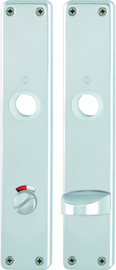202SP Paar/F1 Alu natur/8mm/Schlitzkopf mit rot/weiß-Scheibe/Olive 78mm/Türdicke 40mm//Führung ø18mm Produktbild