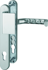 504KH/3357N/1313G Garnitur/F9 Alu Stahl/8mm/40mm vorst./Profilzylinder 92mm/57-62 mm/HOPPE-Logo Produktbild