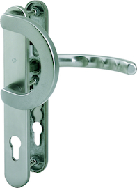 513G/3357N/1500 Garnitur//F9 Alu Stahl/8mm/40mm vorst./Profilzylinder 92mm/Türdicke 67-72mm/ Produktbild