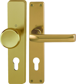 54/227/202SP/113 Garnitur/F4 Alu Bronze/8mm/Profilzylinder 72mm/Türdicke 37-42mm/ Produktbild