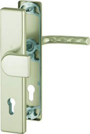 78G/2221A/2440/1117 Garnitur/ES0 (SK1)/F2 Alu Neusilber/10mm/Profilzylinder 92mm/67-72 mm/HOPPE-Logo Produktbild