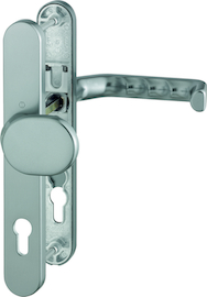 86G/3357N/1313G Garnitur/F9 Alu Stahl/8 mm/Profilzylinder 92mm/67-72 mm/HOPPE-Logo Produktbild