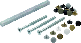 ZUBEHOER F SCHILD MIT NOCKEN Beutel Nr. 1734/Abdeckkappen in 8 Farben (F1,F2,F3,F4,F5,F9003,F8022,F8019)/8 x 135 mm/M6x8 Produktbild