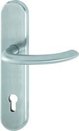 E1138F/3310 Halbgarnitur, Innenseite//10mm/Profilzylinder 92mm/F69 Edelstahl matt/HOPPE-Logo Produktbild