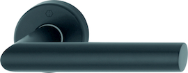 E1400Z/42H Halbgarnitur, Innenseite, HOPPE Schnellstift / F9714M schwarz matt / 10 mm / 52 mm vorst. / HOPPE-Logo / Schraubloch Ø5.3 mm, Nocke 5 mm vo Produktbild