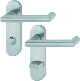 E1401/353KH Garnitur / F69 Edelstahl matt / fest/drehbar Kugelarretierung mit Rückholfeder / 8 mm / 8 mm / Schlitzkopf mit rot/weiß-Scheibe/Olive 78 m Produktbild