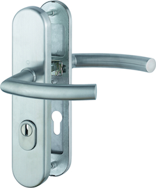 E1430Z/3332ZA/3310 Garnitur (beids. Lochteile für HOPPE-Schnellstift)/ES1/F69 Edelstahl matt/8mm/Profilzylinder 72mm/42- Produktbild