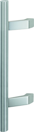 E5014 F69/F1 Edelstahl matt/Alu natur/Länge 500mm/Stichmaß 300mm/2 Stützen/BS-1102 (einseits an Kunststoff-/Aluminium un Produktbild