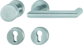 E58/42KV/42KVS/1401Z Garnitur HOPPE-Schnellstift/F69 Edelstahl matt/8mm/Profilzylinder/Türdicke 37-42mm/ Produktbild