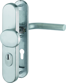 E86G/3332ZA/3310/150Z Garnitur HOPPE-Schnellstift/ES1/F69 Edelstahl matt/8mm/Profilzylinder 72mm/42-47 mm/ Produktbild