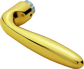 M151 Lochteil für HOPPE-Schnellstift//F77-R Messingfpoliert - Resista®/8mm/ø18 mm, 5,8 mm Bundlänge/ Produktbild
