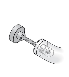 eins.M8 m.Gegenros.f.MHK-Türen Griffe 25/30 Türdicke 35-44mm Edelstahl spiegelpoliert Produktbild