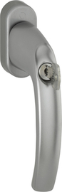 0530S/U26 TBT4 F9 Alu Stahl/N10A, mit Arrettierung, stahlgrau/7mm/32mm vorst./Drehzyl. 2W153//ohne Schrauben/Rastung 90° Produktbild
