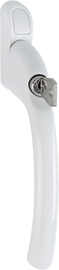 0710ES/6 F9016 verkehrsweiß/N10, ohne Arrettierung, 1mm Nockenlänge, weiß/7mm/40mm vorst./Zyl. SZ19, Schl. 857//ohne Sch Produktbild