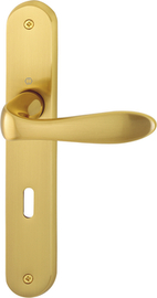 M1535/265 Garnitur HOPPE-Schnellstift/F75-R Messingf.poliert/satiniert - Resista®/8mm//Ovalbart 72mm/Türdicke 32-48mm/ Produktbild