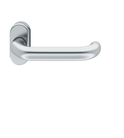 FS-RT-Drücker Standflügel 9mm ovale Rosette unsichtbare Bef. für Notausgänge nach EN 179 Edelstahl fein matt Produktbild