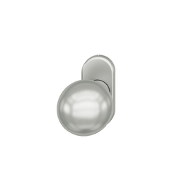 Rahmentürknopf 8mm drehbar ovale Rosette unsichtb. Bef. Aluminium naturfarbig Produktbild