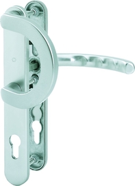 513G/3357N/1500 Garnitur / F1 Alu natur / 8 mm / 40 mm vorst. / Profilzylinder 92 mm / 67-72 mm / HOPPE-Logo Produktbild
