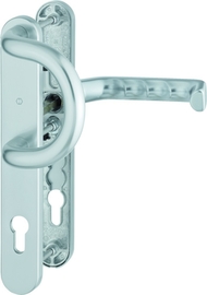 538G/3357N/1313G Garnitur / F1 Alu natur / 8 mm / 40 mm vorst. / Profilzylinder 92 mm / 67-72 mm / HOPPE-Logo Produktbild