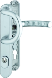 538G/3359ZA/3357N/1540 Garnitur / ES1 / F1 Alu natur / 8 mm / 40 mm vorst. / Profilzylinder 92 mm / 67-72 mm / HOPPE-Logo Produktbild
