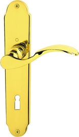 M112SLN/2021 Garnitur / F71 Messing poliert / 8 mm / Buntbart 72 mm / 30-47 mm / HOPPE-Logo Produktbild
