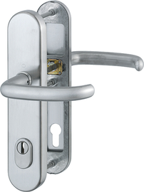 E1301Z/3332ZA/3310 Garnitur (beids. Lochteile für HOPPE-Schnellstift)/ES1/F69 Edelstahl matt/10mm/Profilzylinder 92mm/67 Produktbild
