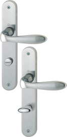 M1535/265 Garnitur HOPPE-Schnellstift/F45-R verchromt/satiniert verchromt - Resista®/8 mm/8 mm/Schlitzkopf/Olive 78mm/37-42 mm/HOPPE -Logo Produktbild