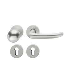 FS-AGL3-Wechselgarnitur 1053 rechts 9mm PZ Rundrosette Knopf 0802 Aluminium naturfarbig Produktbild