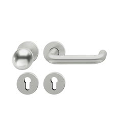 FS-AGL3-Wechselgarnitur rechts 9mm PZ Rundrosette Knopf 0802 Aluminium naturfarbig Produktbild
