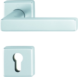 FS-1643/52/52S Garnitur/Profilvollstift/F1 Alu natur/9mm/Profilzylinder/45-65 mm/HOPPE-Logo Produktbild
