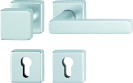 FS-43L/52/52S/1643 Garnitur/F1 Alu natur/9mm/Profilzylinder/45-65 mm/HOPPE-Logo Produktbild