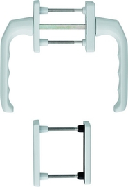 013/51N/U34/013/51NS/51PNS /F9016 verkehrsweiß/N10A, mit Arretierung, weiß/7 mm/Profilzylinder/63-73 mm/HOPPE-Logo Produktbild