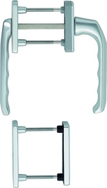 013KH/51N/U34/013/51NS/51PNS /F1 Alu natur/N10A, mit Arretierung, alusilber/7 mm/Profilzylinder/63-73 mm/HOPPE-Logo Produktbild